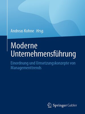 cover image of Moderne Unternehmensführung